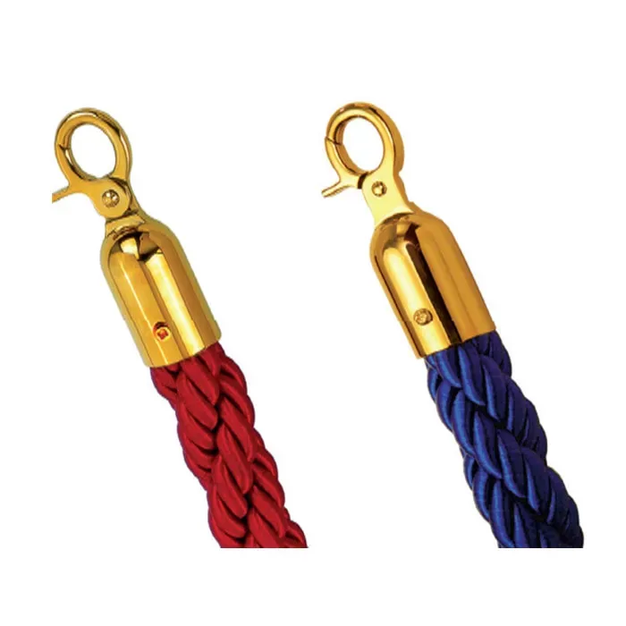 CORDONE BLU CON 2 GANCI DORATO LUNGHEZZA 1,5 MT MEDIAL - immagine 1