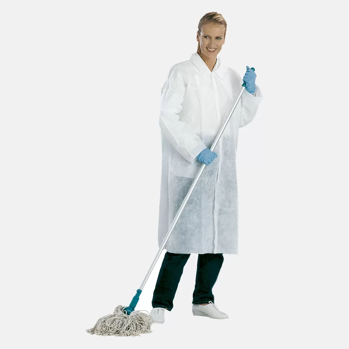 CAMICE BIANCO IN POLIPROPILENE DA 30 GR CRT DA 50 PZ ICO GUANTI - immagine 1