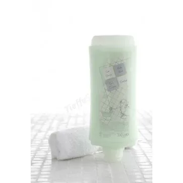 RICARICA DISPENSER 330ML BAGNOSCHIUMA VERDE IN HDPE TRASPARENTE SATINATO LINEA NEUTRA - immagine 1