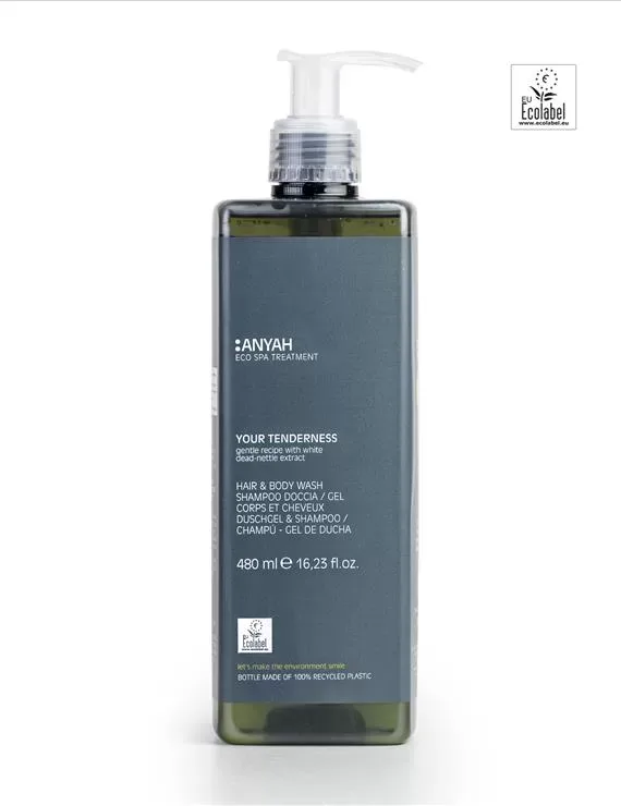 FLACONE GEL-DOCCIA "YOUR HAIR BALANCE" NORDIC ECOLABEL DA 480ML 18PZ ANYAH - immagine 1