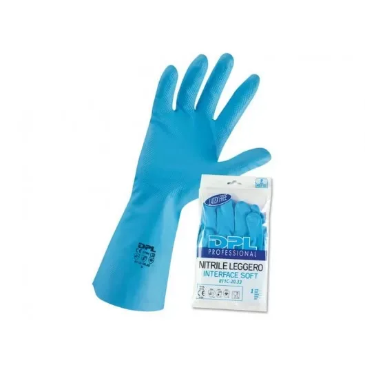 GUANTI IN NITRILE LEGGERO CELESTE CF. DA 10 PAIA ICOGUANTI - immagine 1