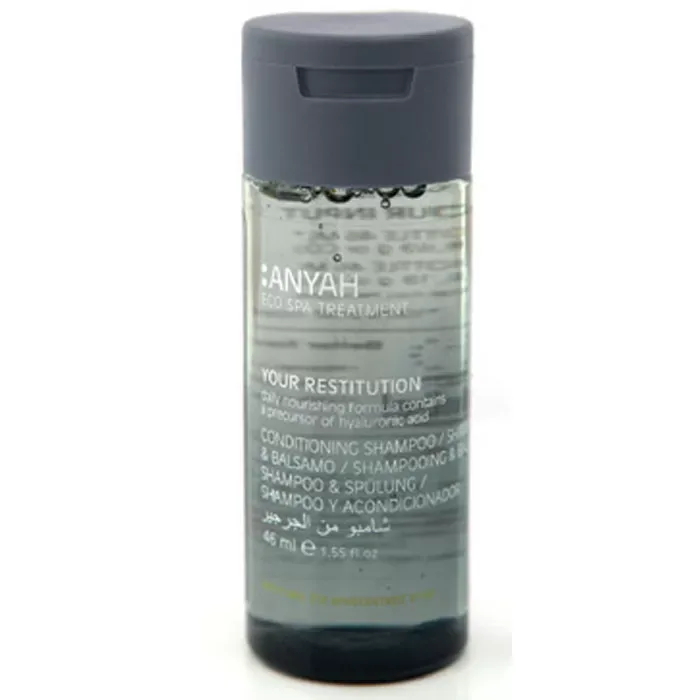 FLACONE SHAMPOO E BALSAMO 46 ML  CRT. DA 216 PZ ANYAH - immagine 1