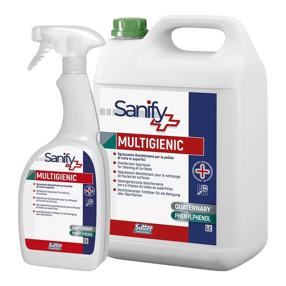 SGRASSANTE DISINFETTANTE PMC MULTIGIENIC CRT. DA 12 PZ DA 750 ML SUTTER - immagine 1