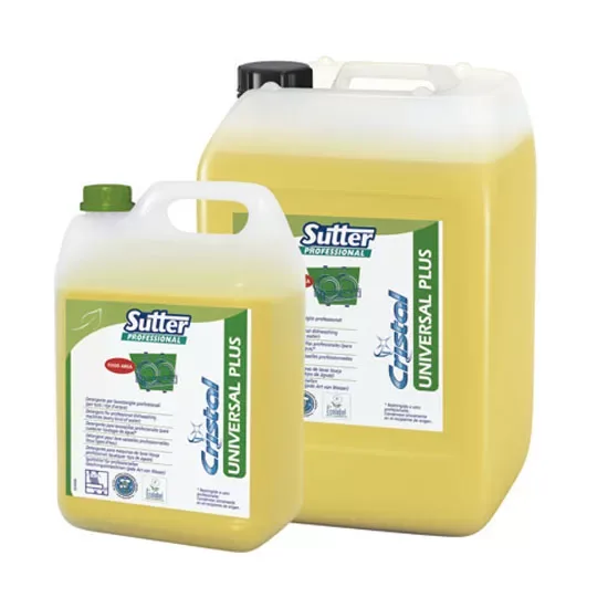 DETERGENTE LAVASTOVIGLIE UNIVERSAL PLUS ECOLABEL CRT. DA 4 TANICHE DA 6 KG SUTTER - immagine 1