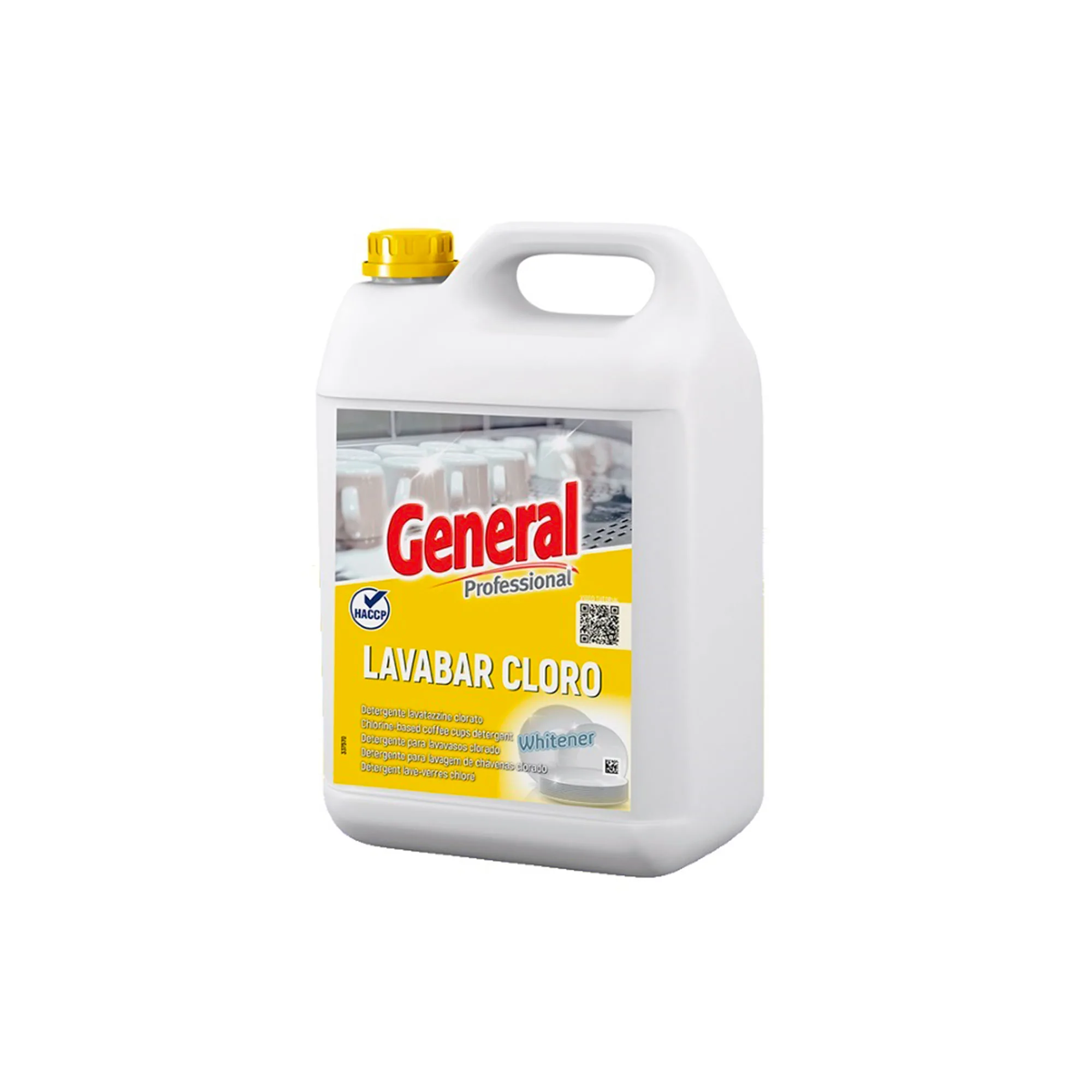 GENERAL DETERGENTE LAVATAZZINE CLORATO PER LAVASTOVIGLIE HACCP DA 5 KG CT DA 4 PZ SUTTER - immagine 1